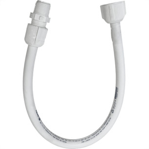 Engate Flexivel Tigre Branco Pvc 50Cm - Kit C/20 Pecas