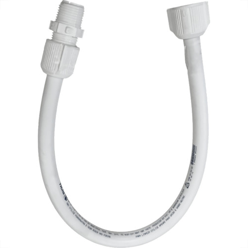 Engate Flexivel Tigre Branco Pvc 50Cm - Kit C/20 Pecas