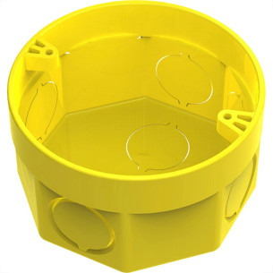 Caixinha De Luz Pvc Tigre Amarela 3X3 - Kit C/12 Pecas