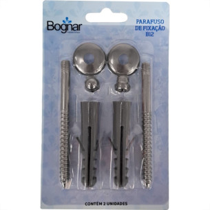 Parafuso Para Vaso Sanitario Bognar Aco Inox B-12 Com 2 Pecas