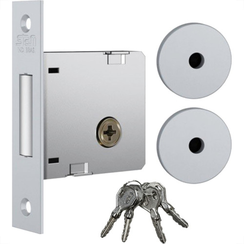 Trava Quadrupla Stam Externa Com Espelho Inox 1001 - 10810