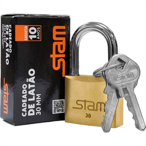 Cadeado Stam 30Mm Latao - Kit C/10 Pecas Cadeado Stam 30Mm Latao - Kit C/10 Pecas