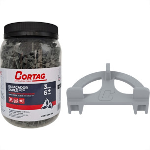 Espacador De Piso Cortag Duplo ''T'' 3Mm + 6Mm Pacote Com 400 Pecas
