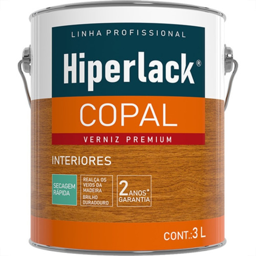 Verniz Premium Hiperlack Copal Alto Brilho Incolor 3L