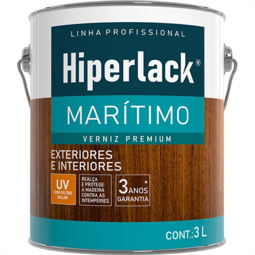 Verniz Hyperlack Maritimo Acetinado Incolor 3L Verniz Hyperlack Maritimo Acetinado Incolor 3L