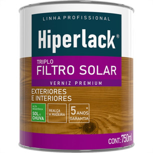 Verniz Premium Hiperlack Triplo Filtro Solar Acetinado Natural 750Ml