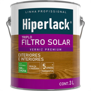Verniz Hyperlack Triplo Filtro Solar Acetinado Natural 3L