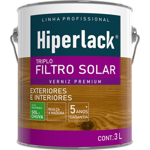Verniz Hyperlack Triplo Filtro Solar Acetinado Natural 3L