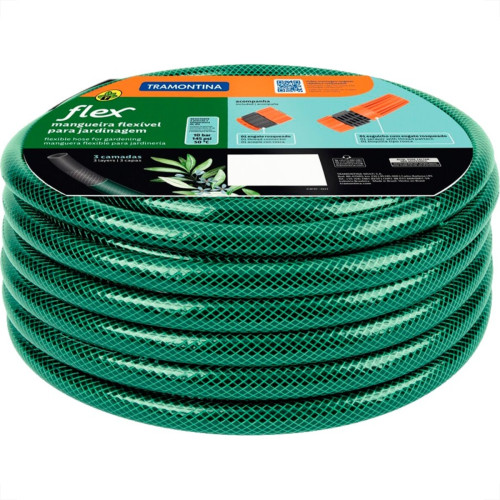 Mangueira Jardim Tramontina Flex Preta/Verde Conjunto Com 20M Mangueira Jardim Tramontina Flex Preta/Verde Conjunto Com 20M