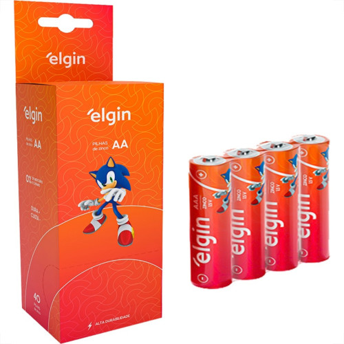 Pilha Elgin Zinco Aa Pequena - R06P Caixa Com 40 Pecas - 82341 Pilha Elgin Zinco Aa Pequena - R06P Caixa Com 40 Pecas - 82341