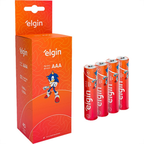 Pilha Elgin Zinco Aaa Palito - R03 Caixa Com 40 Pecas - 82342 Pilha Elgin Zinco Aaa Palito - R03 Caixa Com 40 Pecas - 82342