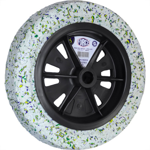 Roda Pneu Macico Force 3,25X8X1'' - Eixo 26Mm - 110 Roda Pneu Macico Force 3,25X8X1'' - Eixo 26Mm - 110