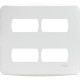 Placa Schneider Miluz Branca 4X4 - 4 Modulos Com Suporte - S3B27540