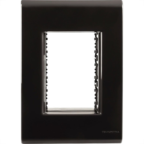 Placa Conjunto Modular Tramontina Liz 4X2 - Grafite 3 Modulos - 57106048 Placa Conjunto Modular Tramontina Liz 4X2 - Grafite 3 Modulos - 57106048