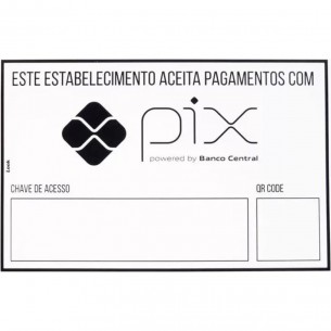 Placa Look 20X30Cm (Aceitamos Pix) - Kit C/5 Pecas