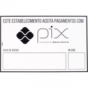 Placa Look 20X30Cm (Aceitamos Pix) . / Kit C/ 5 Peca