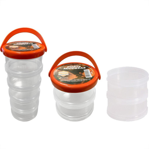 Organizador Presto Porta Miudezas Com 5 Potes Rosqueaveis - 96000 Organizador Presto Porta Miudezas Com 5 Potes Rosqueaveis - 96000
