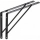 Suporte Prateleira Mao Francesa Overtime Leve 30Cm Preto - Kit C/12 Pecas Suporte Prateleira Mao Francesa Overtime Leve 30Cm Preto - Kit C/12 Pecas