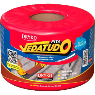 Fita Multiuso Dryko Vedatudo Terracota 10Cm X 10M