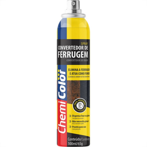 Removedor De Ferrugem Chemicolor Spray Anticorrosivo 100Ml/65G. Removedor De Ferrugem Chemicolor Spray Anticorrosivo 100Ml/65G.