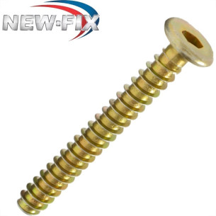 Parafuso Estrutural Moveleiro Tampinha 13 Allen Bicromatizado Newfix 7,0 X 4,0Mm - Kit C/2 Cartelas