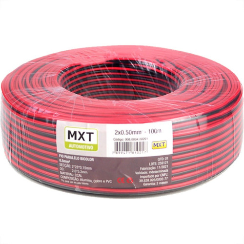 Fio Bicolor Para Som Mxt 2X0,50 Fio Bicolor Para Som Mxt 2X0,50