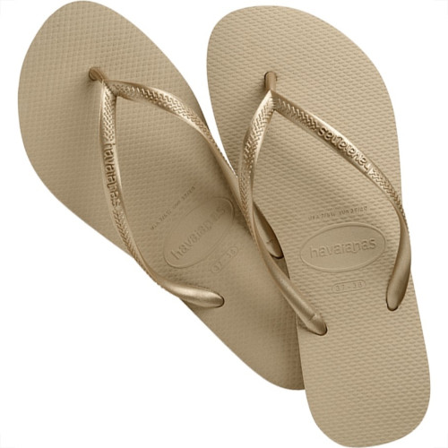 Chinelo Havaianas Slim 39/40 Areia Dourado Claro