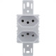 Conjunto Ilumi Stylus Branco Sem Placa 2 Tomadas 2P+T. 10A. - 20120/0 Conjunto Ilumi Stylus Branco Sem Placa 2 Tomadas 2P+T. 10A. - 20120/0