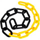 Corrente Pvc Plastcor 05Mm Preta/Amarela Com 100M Corrente Pvc Plastcor 05Mm Preta/Amarela Com 100M