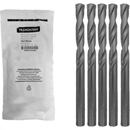 Broca Widea Tramontina Master 10,0Mm Pacote Com 5 Pecas - 43142/010 - Kit C/5 Pecas Broca Widea Tramontina Master 10,0Mm Pacote Com 5 Pecas - 43142/010 - Kit C/5 Pecas