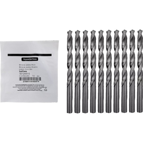 Broca Aco Rapido Tramontina Basic 2,0Mm Pacote Com 10 Pecas - 43124/013 - Kit C/10 Pecas Broca Aco Rapido Tramontina Basic 2,0Mm Pacote Com 10 Pecas - 43124/013 - Kit C/10 Pecas