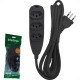 Extensao Intelbras 3 Tomadas 2 Polos + Terra 10A. Preta 3M. - 4830148 Extensao Intelbras 3 Tomadas 2 Polos + Terra 10A. Preta 3M. - 4830148