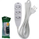 Extensao Intelbras 3 Tomadas 2 Polos + Terra 10A. Branca 3M. - 4830153 Extensao Intelbras 3 Tomadas 2 Polos + Terra 10A. Branca 3M. - 4830153