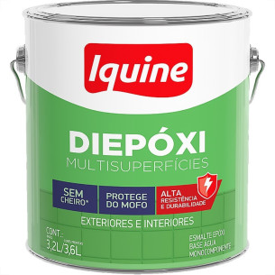 Tinta Epoxi Iquine Diepoxi Multi Superficies Base Agua 3,6Ml Branco Neve