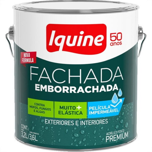 Tinta Acrilica Iquine Fachada Emborrachada Acrilico Premium 3,6L Branco Neve Tinta Acrilica Iquine Fachada Emborrachada Acrilico Premium 3,6L Branco Neve