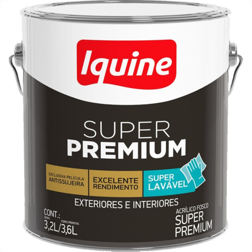 Tinta Acrilica Iquine Fosco Super Premium 3,6L Branco Neve Tinta Acrilica Iquine Fosco Super Premium 3,6L Branco Neve
