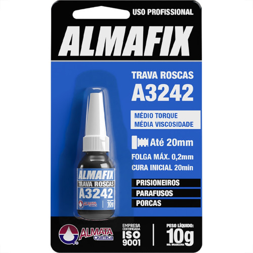 Trava Para Parafuso Almafix A3242 Medio Torque 10G Trava Para Parafuso Almafix A3242 Medio Torque 10G