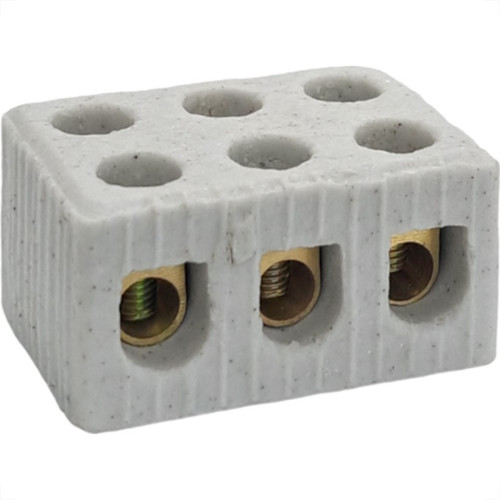 Conector Porcelana Interneed 3 Polos 10Mm - 66132 - Kit C/10 Pecas Conector Porcelana Interneed 3 Polos 10Mm - 66132 - Kit C/10 Pecas