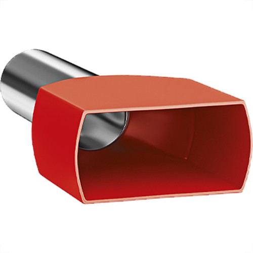 Terminal Tubular Ilhos Isolado Duplo Sforplast 1,0Mm Comprimento 8Mm - Vermelho