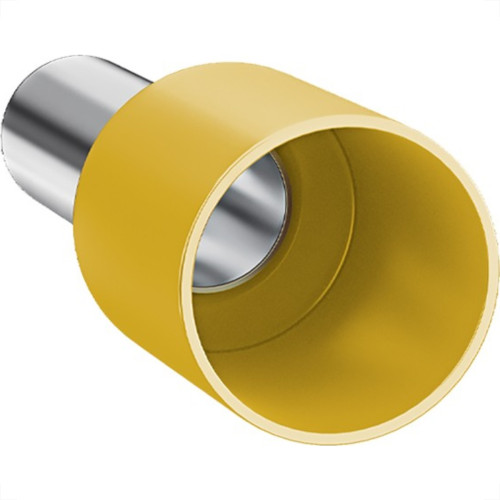 Terminal Tubular Ilhos Isolado Simples Sforplast 25,0Mm Comprimento 16Mm - Amarelo