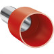 Terminal Tubular Ilhos Isolado Simples Sforplast 1,0Mm Comprimento 8Mm - Vermelho