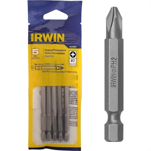 Ponteira Para Parafusadeira Irwin N2 X101Mm - Iw12907 - Kit C/5 Pecas Ponteira Para Parafusadeira Irwin N2 X101Mm - Iw12907 - Kit C/5 Pecas