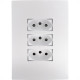Conjunto Ilumi I9-Inove Branco Com Placa 3 Tomadas 10A. - 94123 Monobloco Conjunto Ilumi I9-Inove Branco Com Placa 3 Tomadas 10A. - 94123 Monobloco