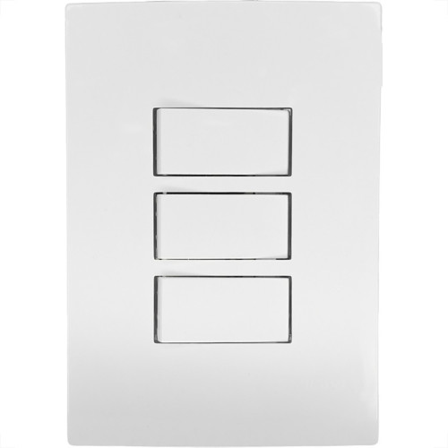 Conjunto Ilumi I9-Inove Branco Com Placa 3 Simples 10A. - 9419 Conjunto Ilumi I9-Inove Branco Com Placa 3 Simples 10A. - 9419