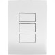 Conjunto Ilumi I9-Inove Branco Com Placa 3 Simples 10A. - 9419 Conjunto Ilumi I9-Inove Branco Com Placa 3 Simples 10A. - 9419