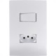 Conjunto Ilumi I9-Inove Branco Com Placa 1 Simples + Tomada 2P+T. 10A. - 94200 Conjunto Ilumi I9-Inove Branco Com Placa 1 Simples + Tomada 2P+T. 10A. - 94200