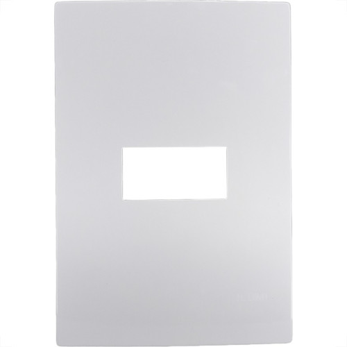 Placa Conjunto Ilumi I9-Inove Branco 4X2 1 Modulo Horizontal Com Suporte - 96070 Placa Conjunto Ilumi I9-Inove Branco 4X2 1 Modulo Horizontal Com Suporte - 96070