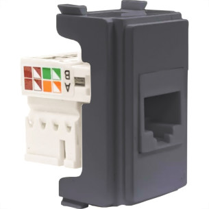 Modulo Ilumi Slim 1 Tomada Rj-45 Preto 81644
