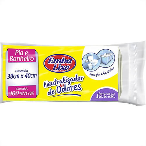Saco De Lixo Embalixo Neutralizador De Odores Pia E Banheiro 8L Pacote Com 100 Pecas Saco De Lixo Embalixo Neutralizador De Odores Pia E Banheiro 8L Pacote Com 100 Pecas
