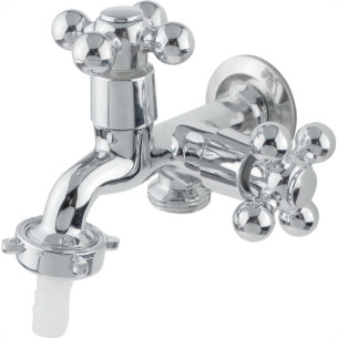 Torneira Maquina De Lavar/Tanque Metal Metrox 1428 - C-33 Lite - 1/2'' X 3/4'' X 3/4'' - 1/4 Volta